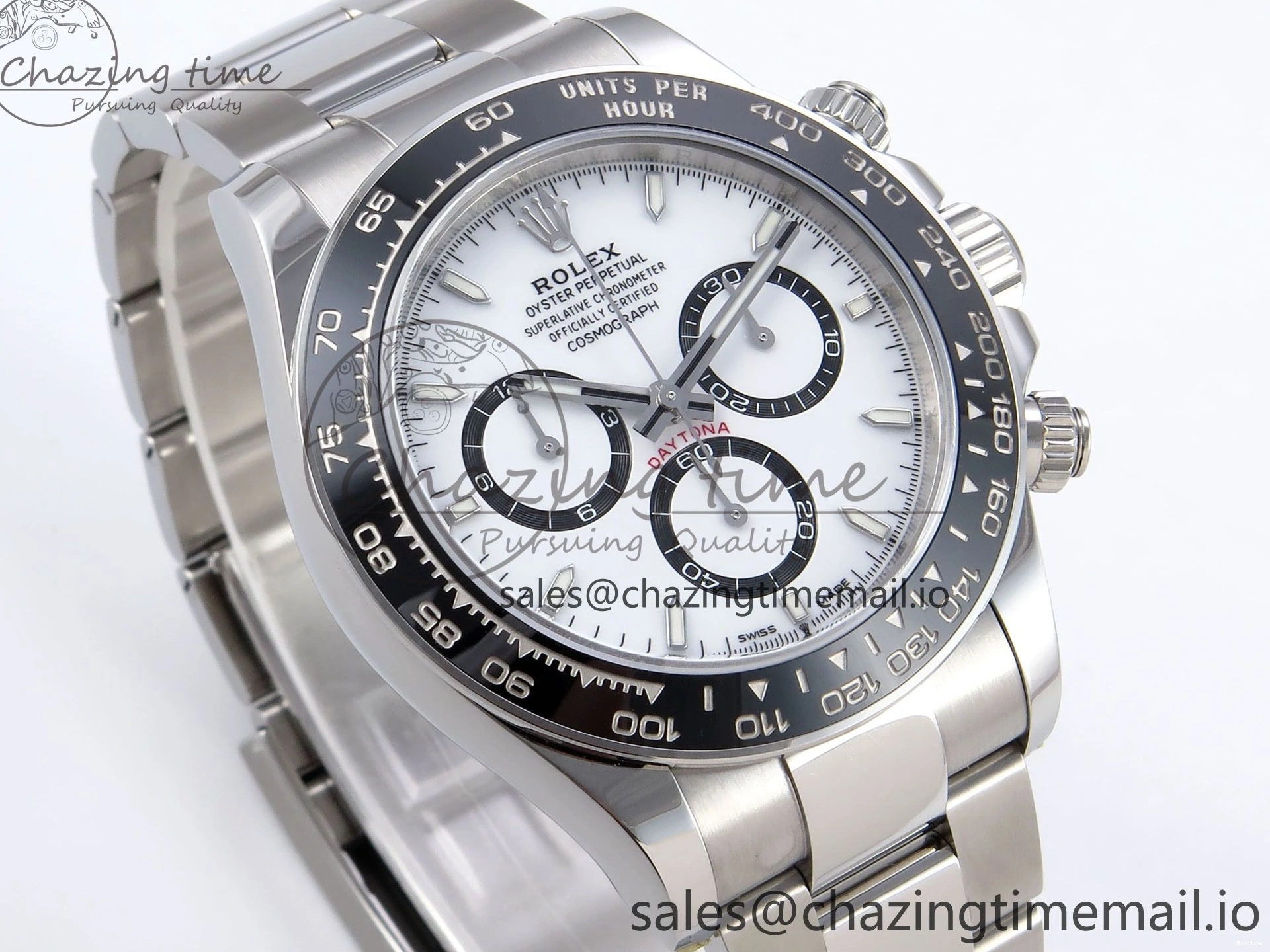 MiroTime 0323 Refined Daytona 126500 VSF 1:1 Best Edition 904L Steel White Dial on SS Braclet DD 1238